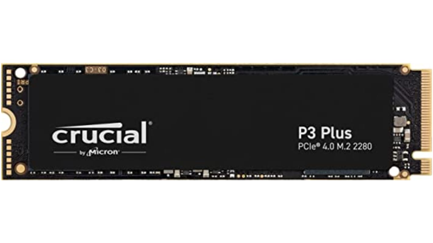 Dysk SSD P3 Plus, 2 TB, NVMe PCIe Gen 4 x 4, wewnętrzny Nie, Crucial 3D TLC