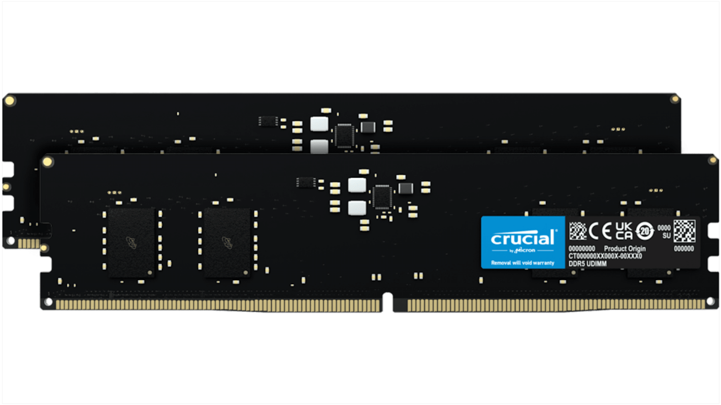 CT2K8G48C40U5 Crucial 16 GB DDR5 Desktop RAM, 4800MHz, UDIMM RS