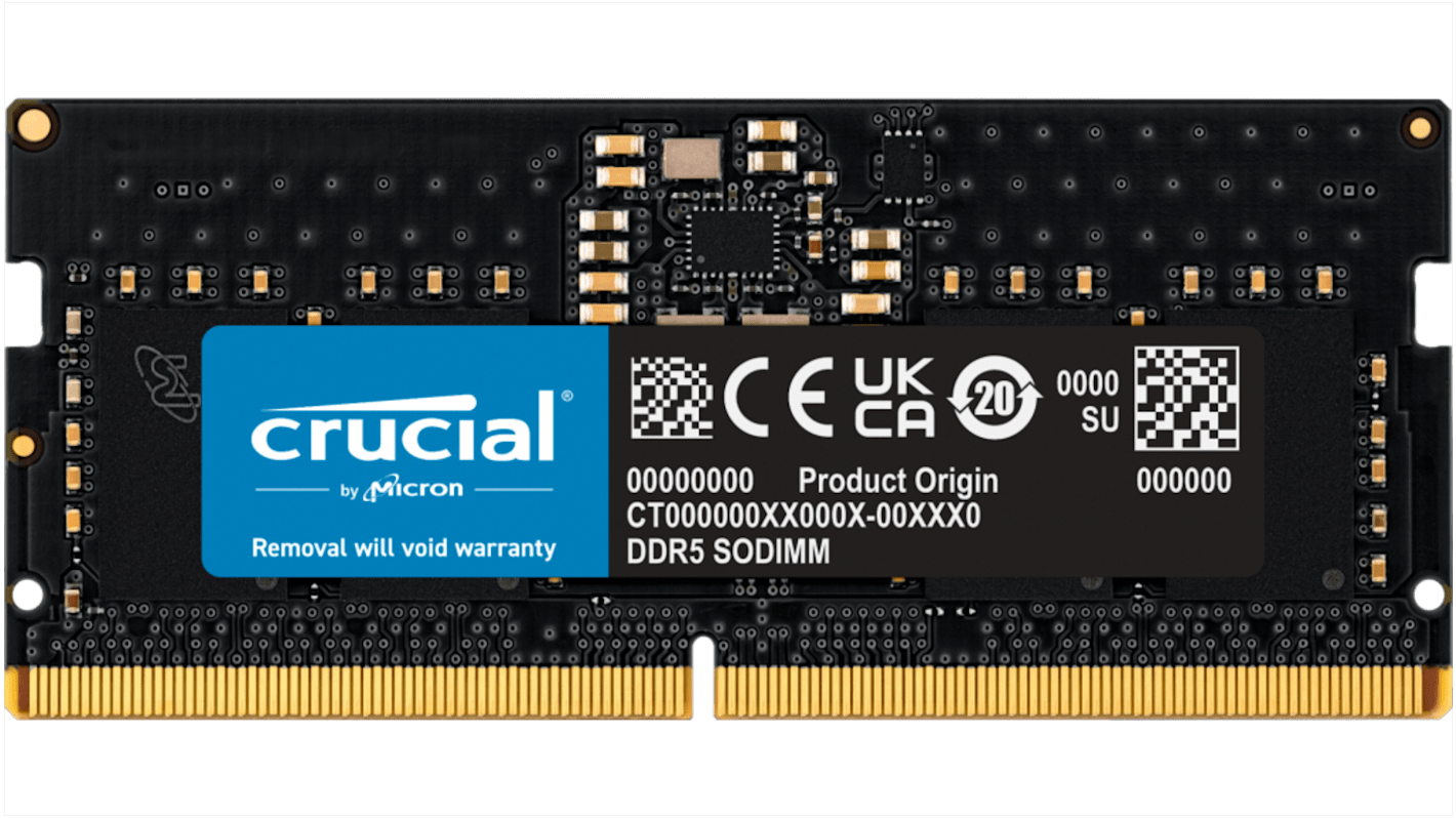 Crucial 8 GB DDR5 Laptop RAM, 4800MHz, SODIMM
