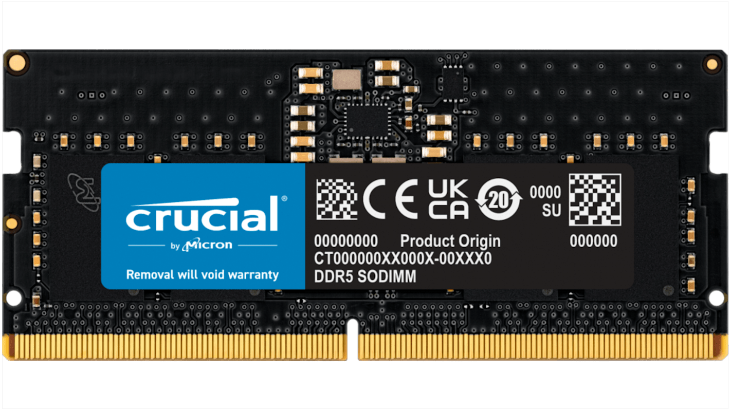 Memoria RAM Crucial 8 GB No Ordenador portátil, 4800MHZ