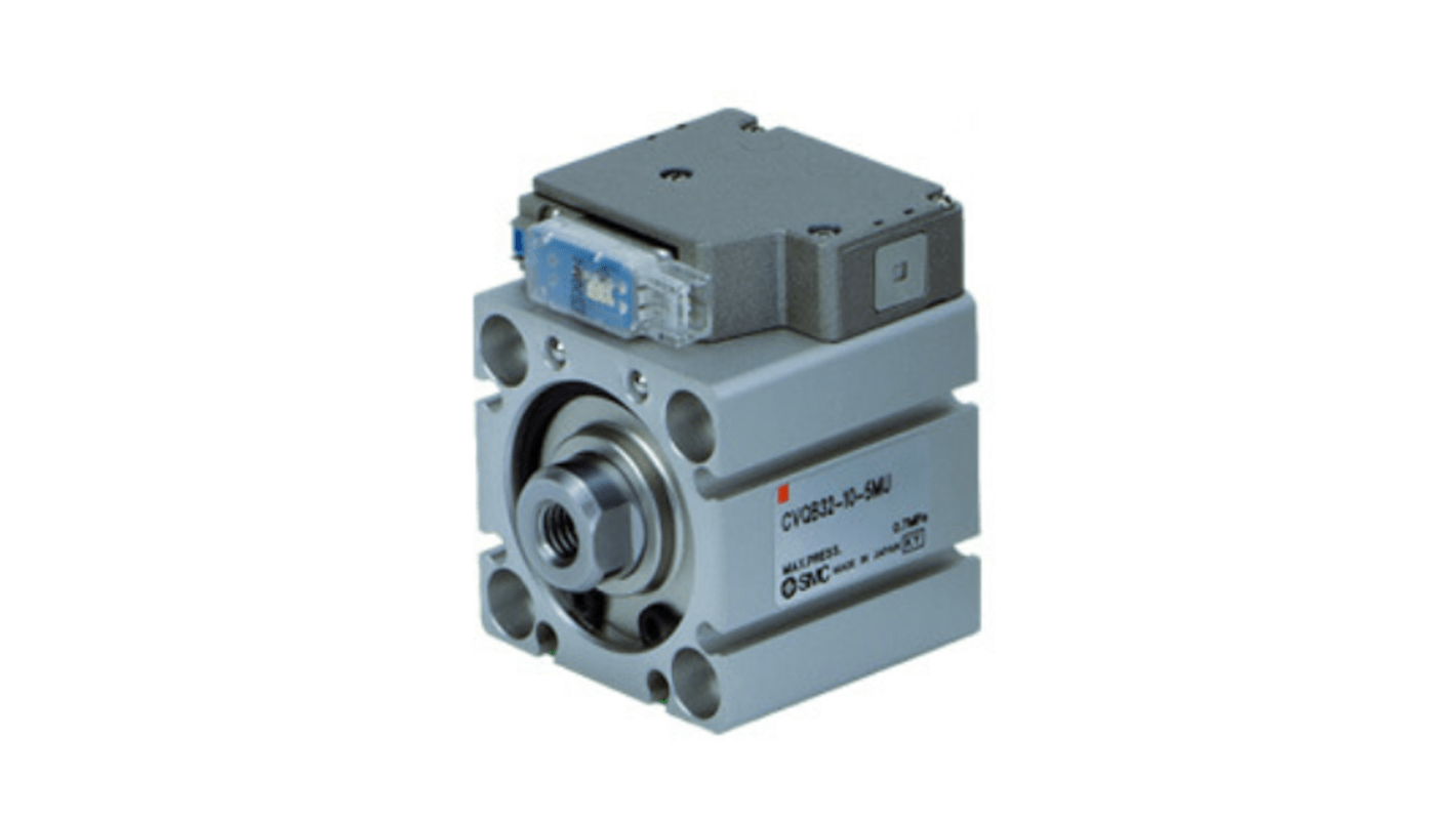 SMC Pneumatic Compact Cylinder - 32mm Bore, 15mm Stroke, CVQ Series, Double Acting