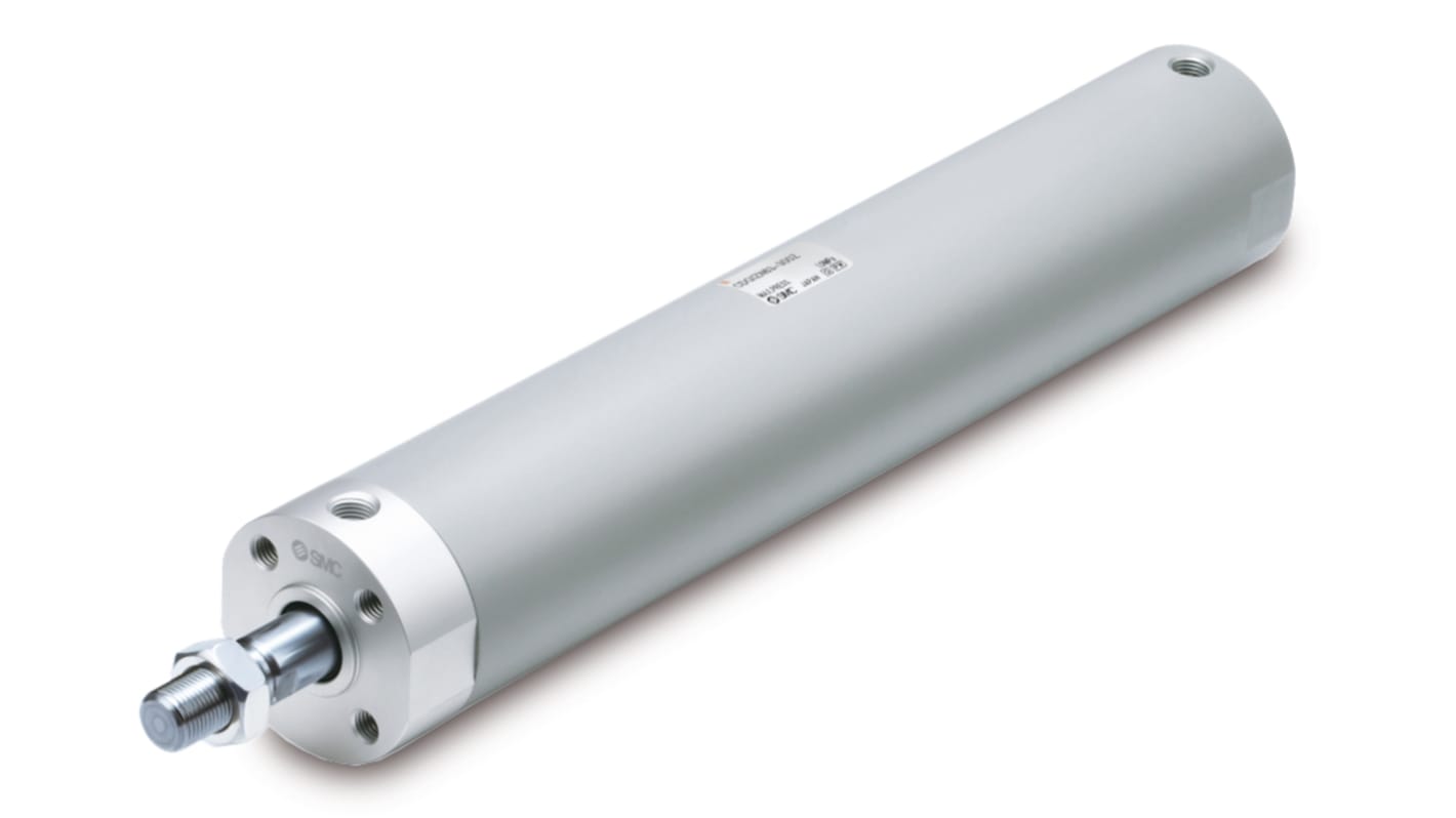 SMC Pneumatic Piston Rod Cylinder - 20mm Bore, 200mm Stroke, CG1-Z Series, Double Acting