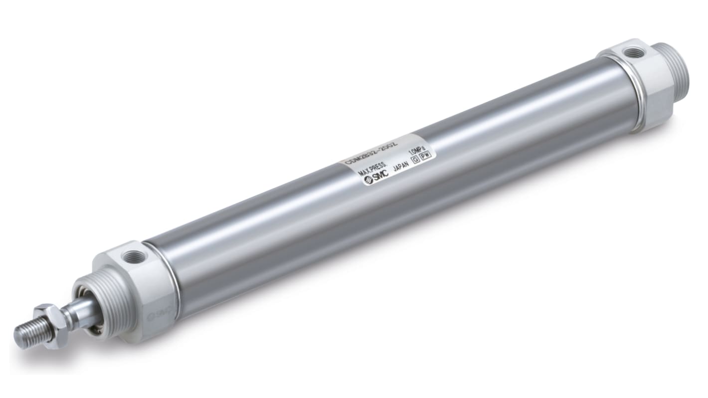 SMC Pneumatic Piston Rod Cylinder - 75mm Bore, 40mm Stroke, CM2-Z Series, Double Acting