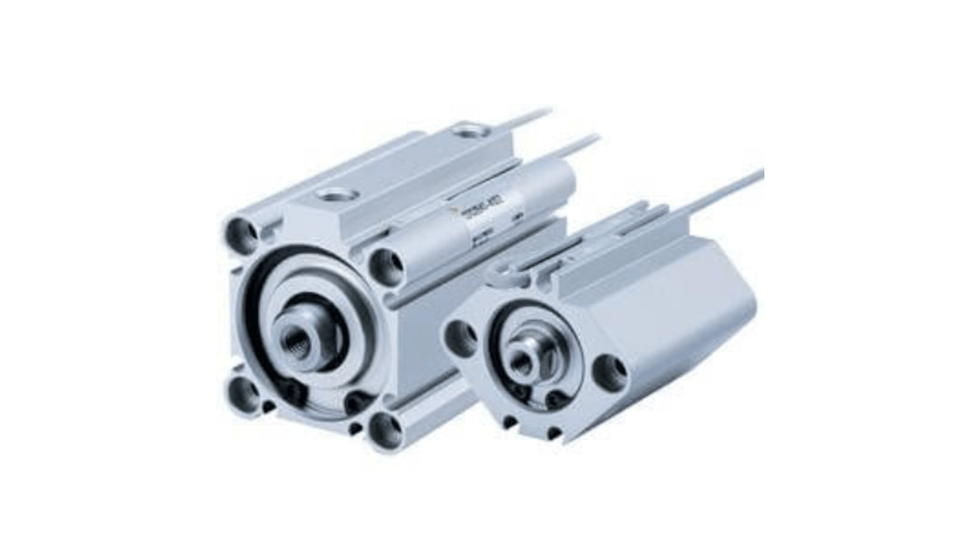 SMC Pneumatic Compact Cylinder - 25mm Bore, 32mm Stroke, CQ2 Series, Double Acting