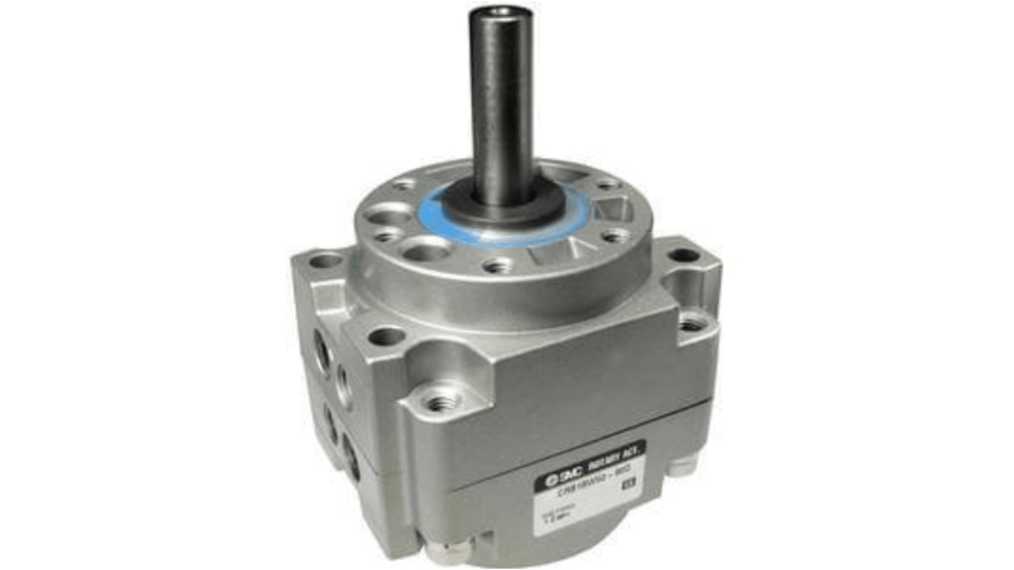 SMC CRB1 Series 5 bar Double Action Pneumatic Rotary Actuator, 90° Rotary Angle, 80mm Bore