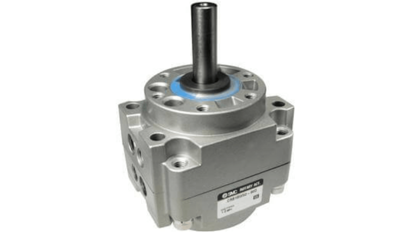 SMC CRB1BW Series 10 bar Double Action Pneumatic Rotary Actuator, 180° Rotary Angle, 100mm Bore