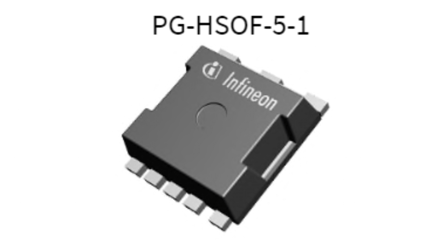 N-Channel MOSFET, 250 A, 40 V PG-HSOF-5 Infineon IAUA250N04S6N008AUMA1