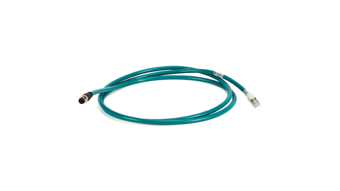 Câble Ethernet catégorie 5e Aluminium Rockwell Automation, Vert, 1m Avec connecteur Droit