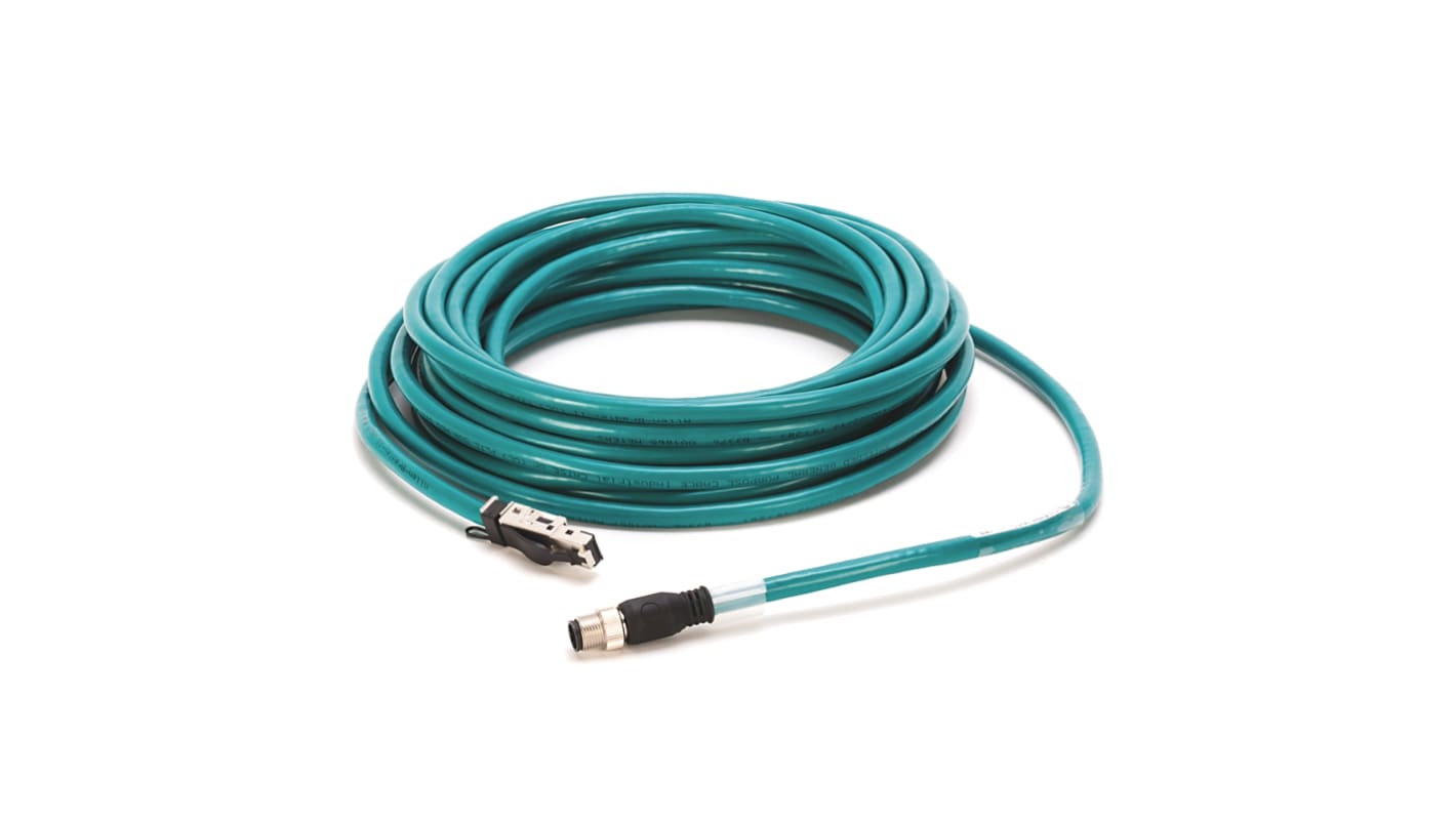 Cable Ethernet Cat5e apantallado Rockwell Automation de color Verde, long. 10m