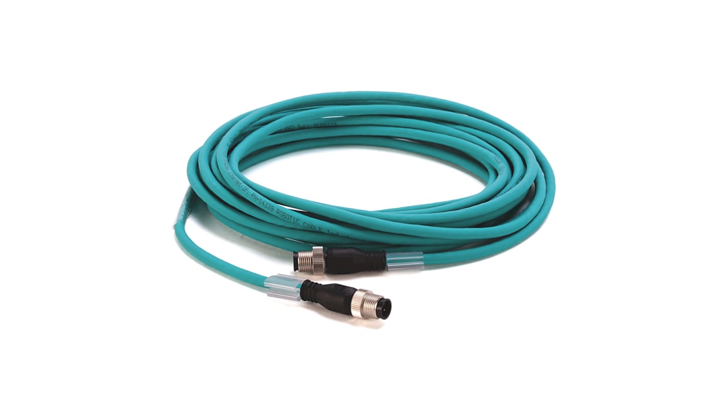 Cable Ethernet Cat5e UTP Rockwell Automation de color Verde, long. 5m