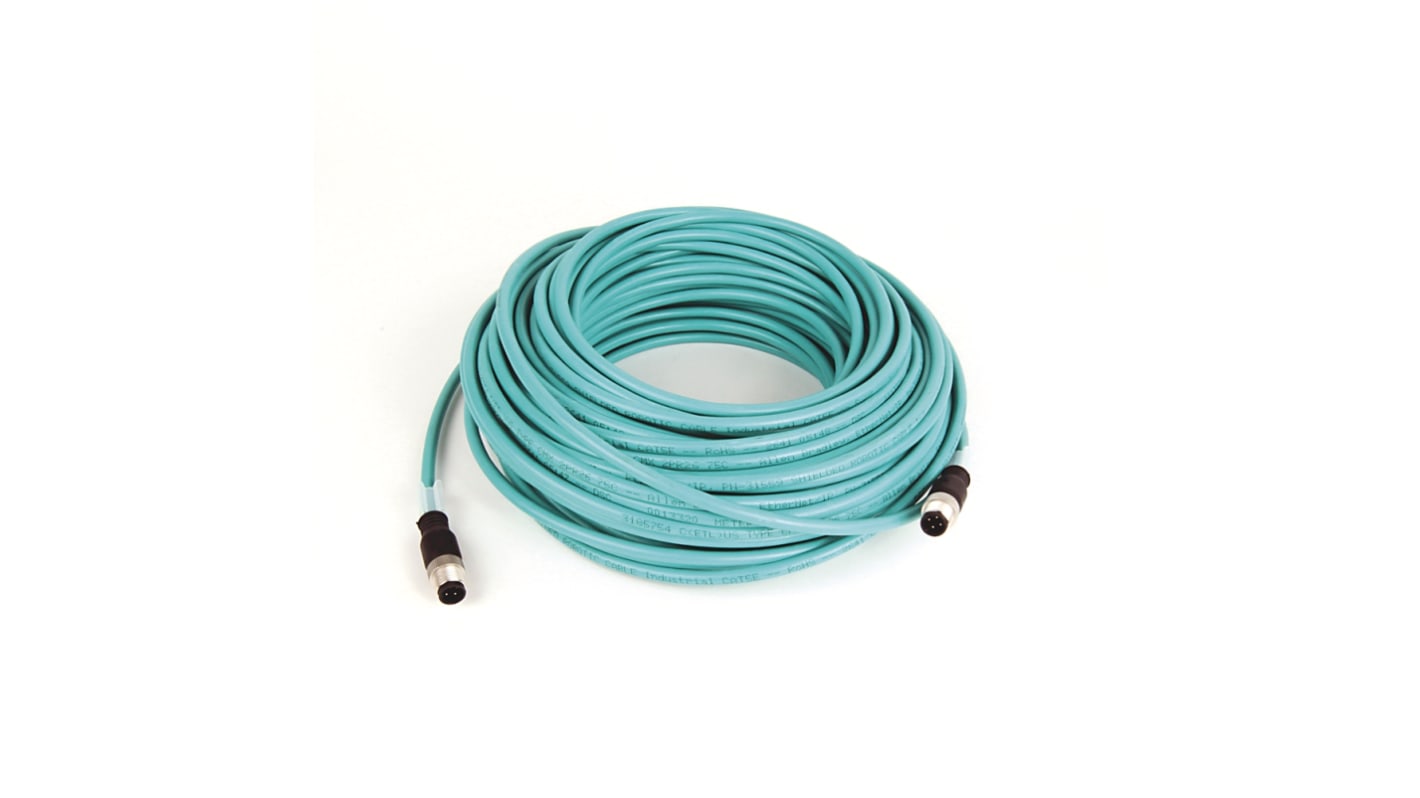 Cable Ethernet Cat5e Lámina y Trenzado Rockwell Automation de color Verde, long. 3m