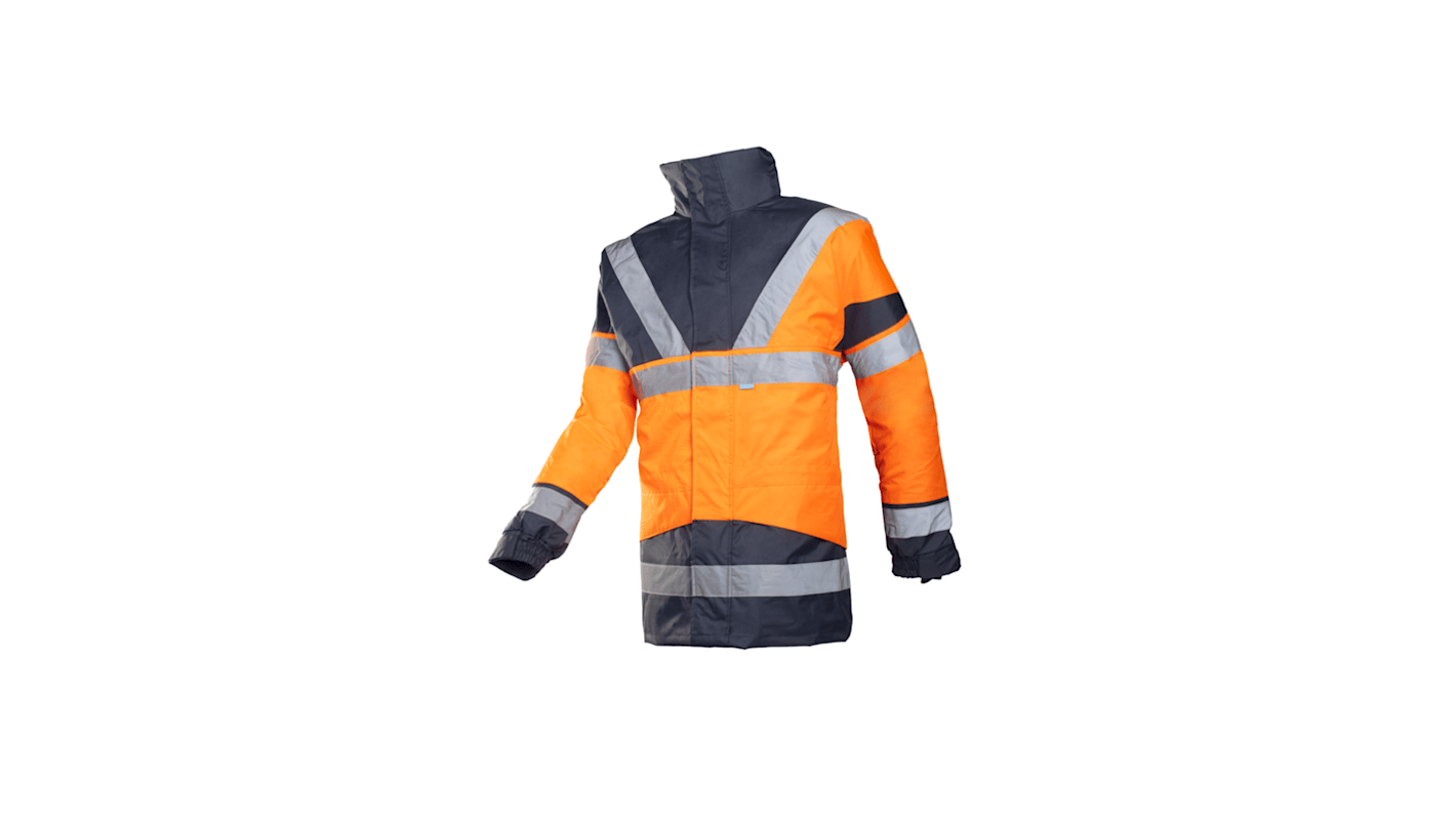 Sioen Uk Orange/Navy Unisex Hi Vis Jacket, XXL