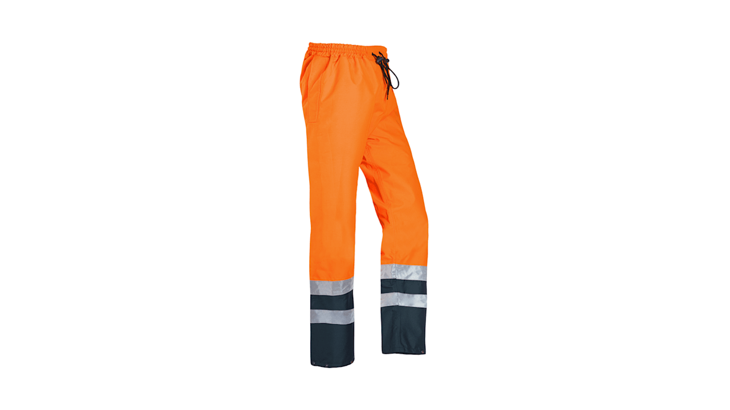Pantalones de alta visibilidad Sioen Uk Unisex, de color Naranja/azul marino, Resistente a desgarros, repelente de