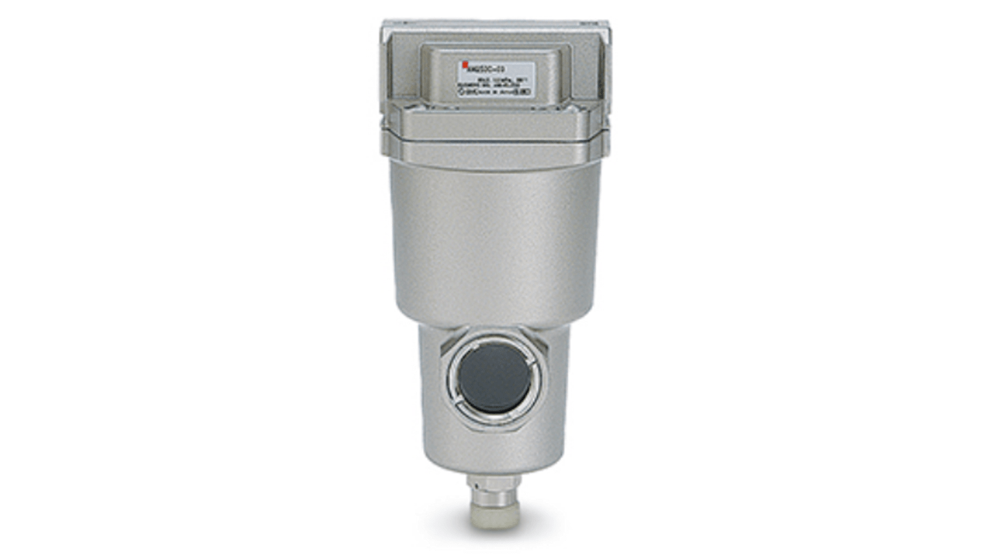 SMC AFF8C 5μm Pneumatik-Filter, manuell, 1500l/min max., Anschluss G3/8, 1 MPa max.