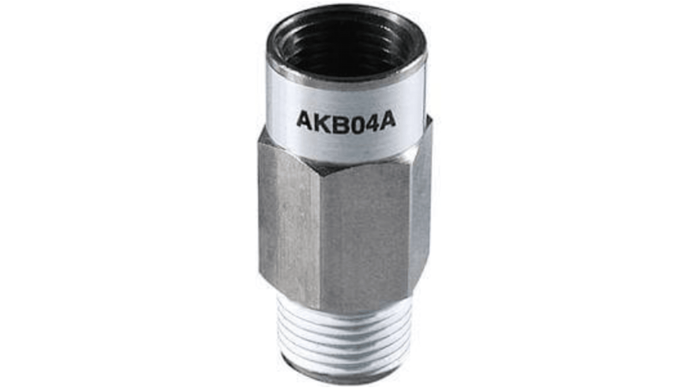 SMC AKH/AKB Check Valve 1/2 in Female Inlet, 1/2in Tube Inlet, R 1/2 Male Outlet, -1 → 10bar