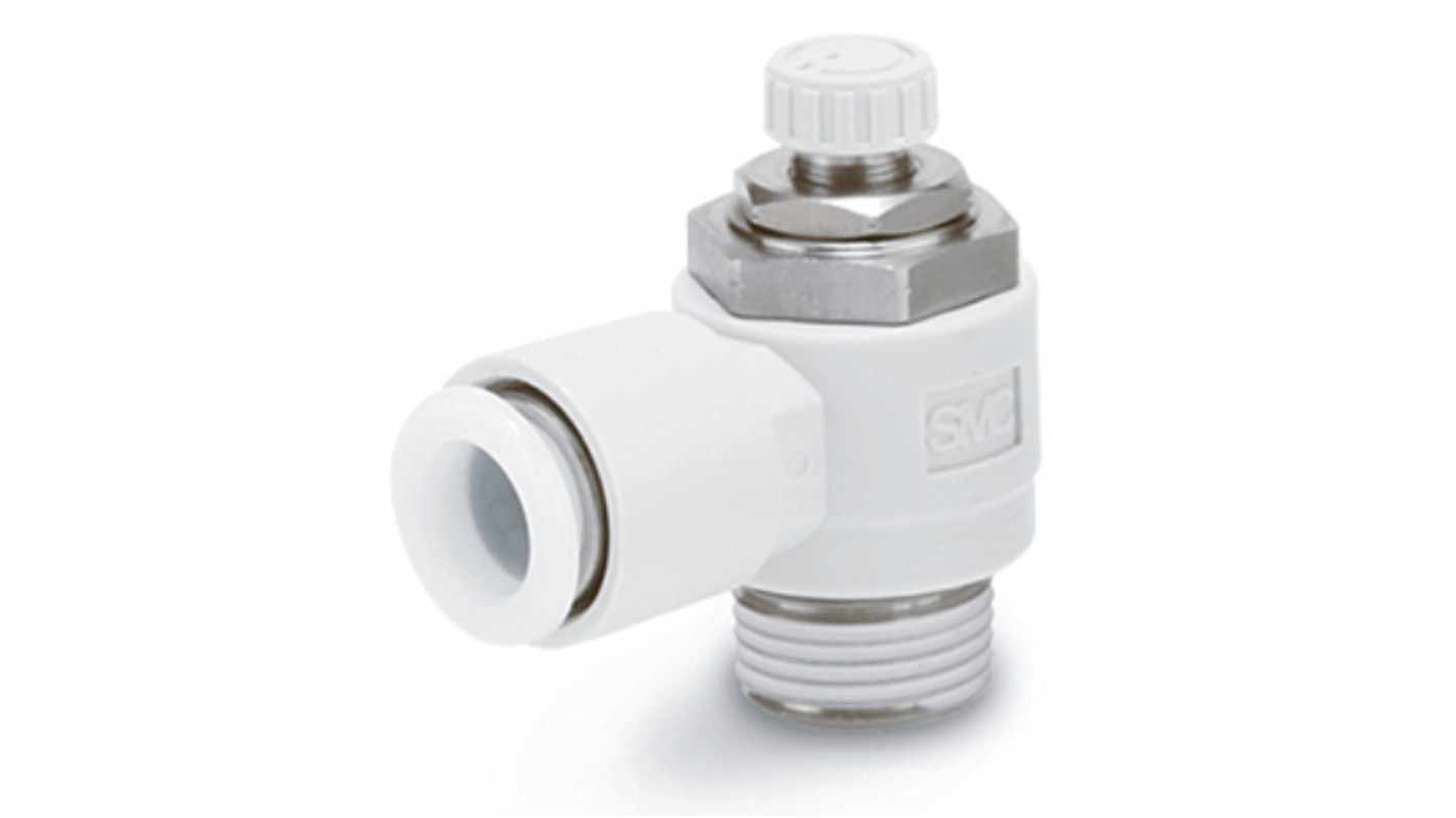 SMC AS Series Speed Controller, R 1/4 Inlet Port x 8mm Tube Outlet Port