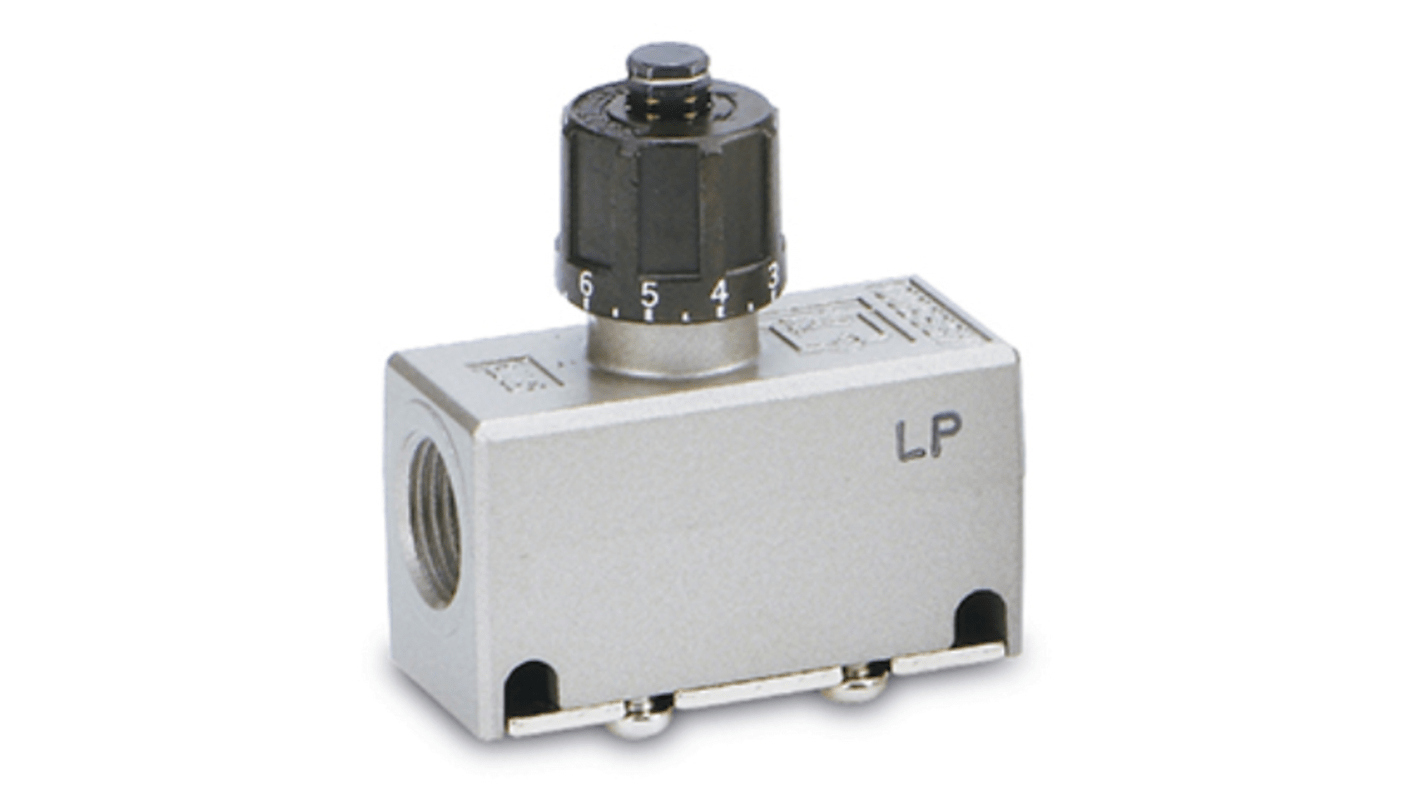 SMC AS Series Threaded Speed Controller, G 1/4 Inlet Port x G 1/4 Outlet Port