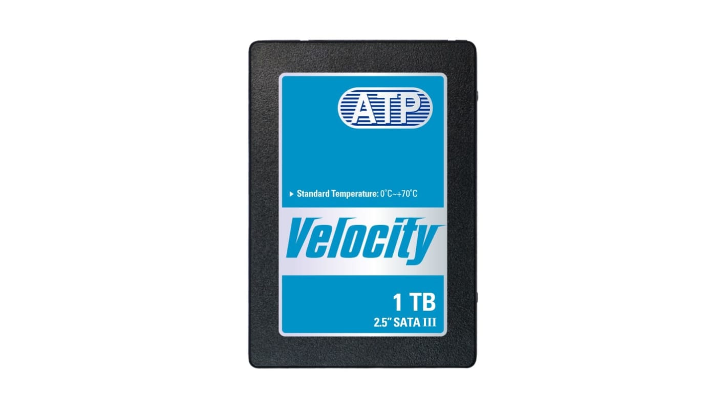 ATP A600Vdc, 2,5 Zoll Intern SSD-Laufwerk SATA III 6 Gb/S Industrieausführung, 3D TLC, 1 TB, SSD