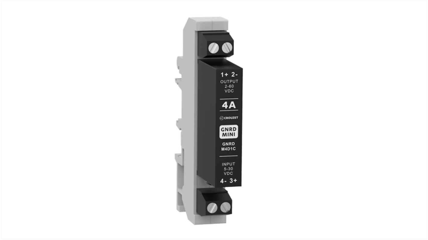 Przekaźnik półprzewodnikowy, montaż na szynie DIN 4 A rms Crouzet 30 V rms Triac SPST