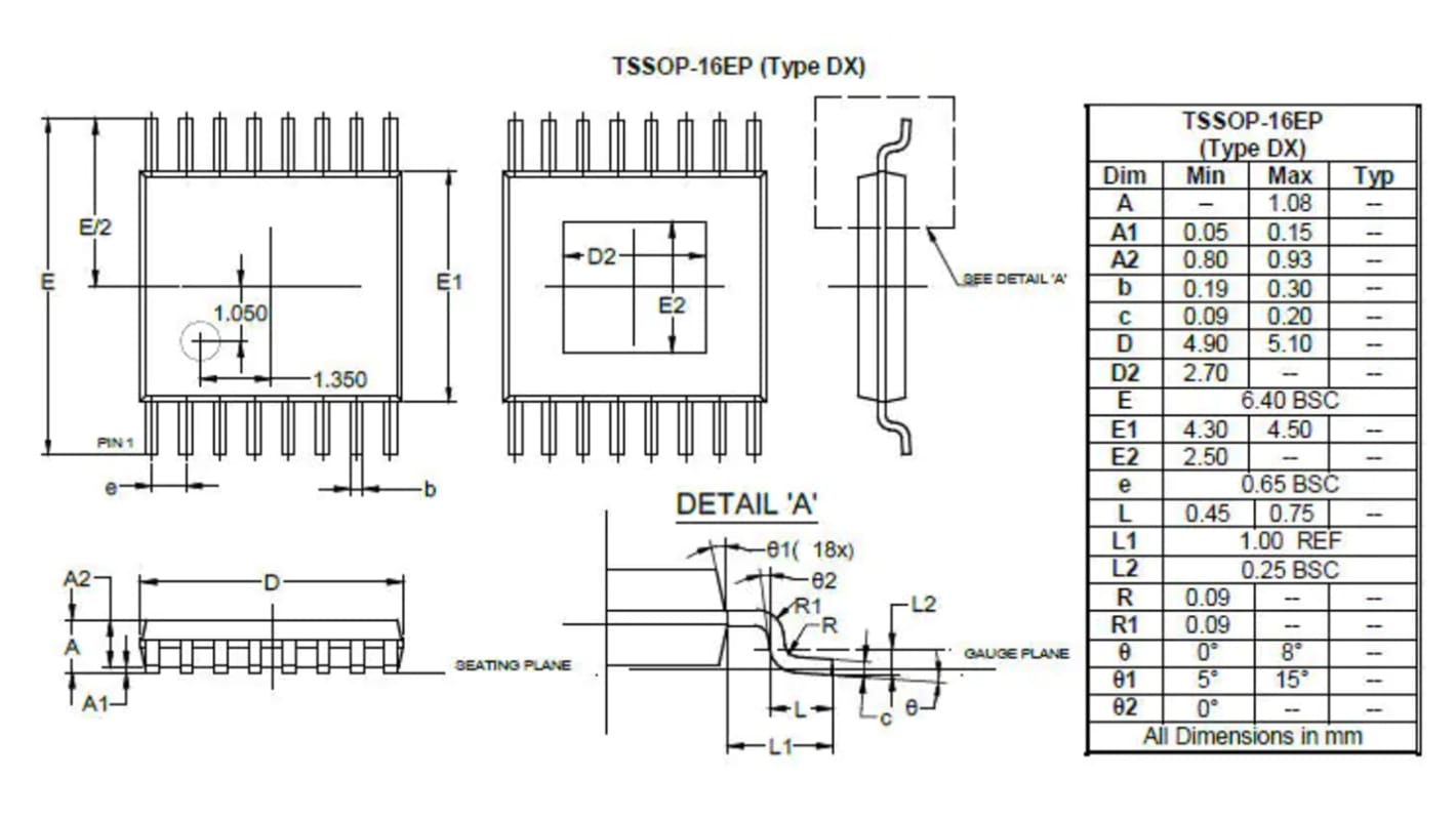 IC Controlador de LED DiodesZetex, IN: 5 → 55 V, OUT máx.: / 250mA