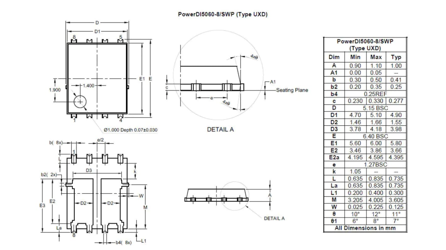 Diodes Inc DXTN3C100PDQ-13 NPN Transistor, 3 A, 100 V PowerDI5060-8/SWP
