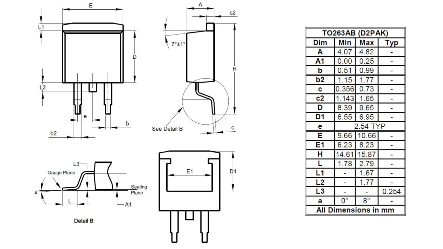 Diodes Inc 200V Rectifier & Schottky Diode, TO263AB (D2 PAK