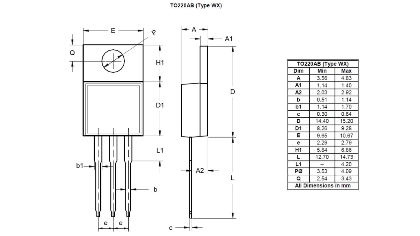 Diodes Inc 600V Rectifier & Schottky Diode, TO220AB STPR1060