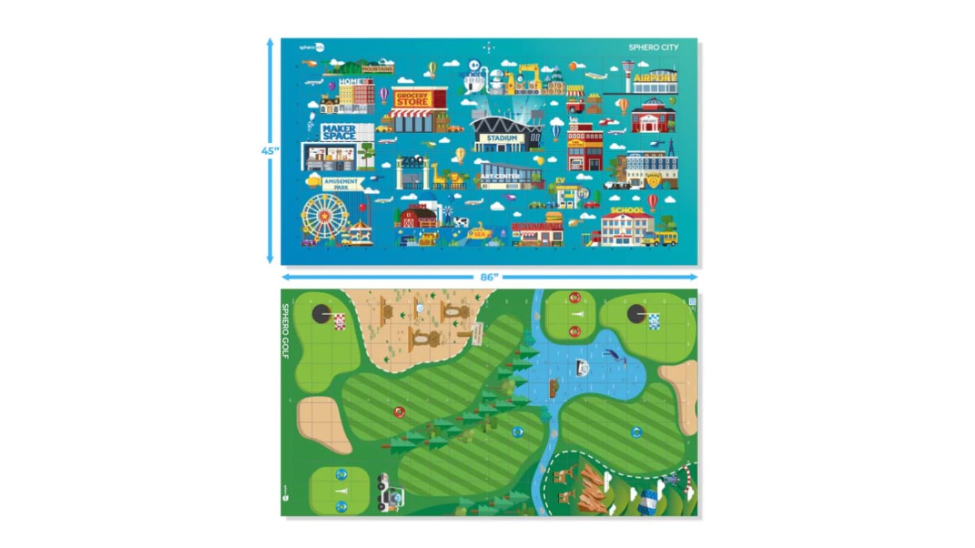 Sphero Code Mat Sphero City & Golf for Sphero Robot Explorer Kit Classroom Kit