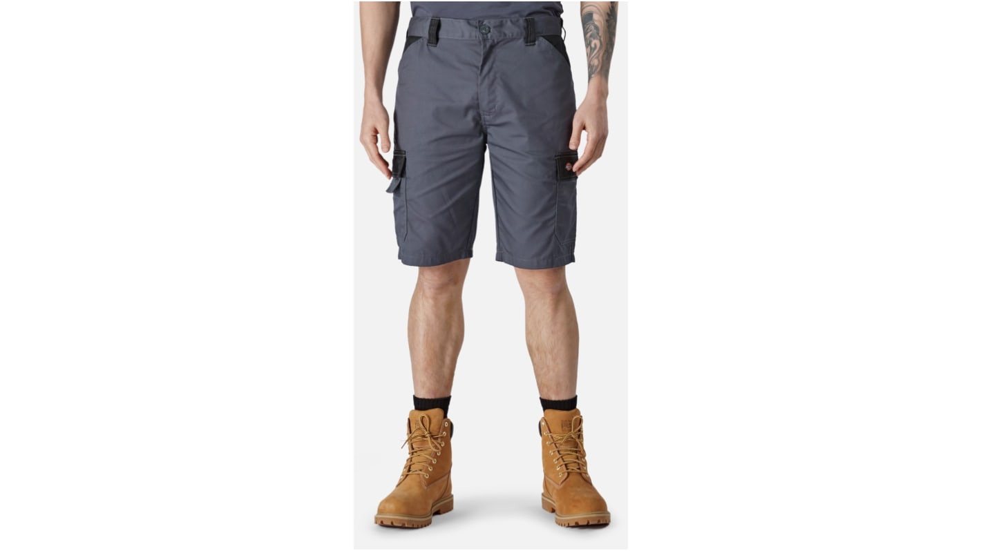 Dickies Everyday Grå/sort Arbejdsshorts, 32cm, 35 % Bomuld, 65 % Polyester