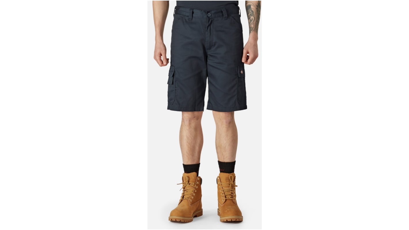 Short de travail Dickies Everyday, taille 30cm, Bleu marine, Homme, en 35 % coton, 65 % polyester