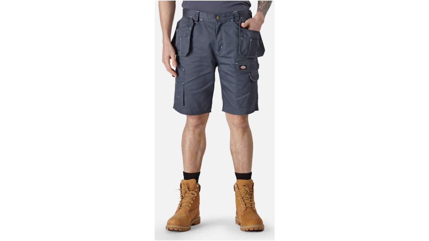 Short de travail Dickies Redhawk Pro, taille 32pouce, Gris, Homme, en 35 % coton, 65 % polyester