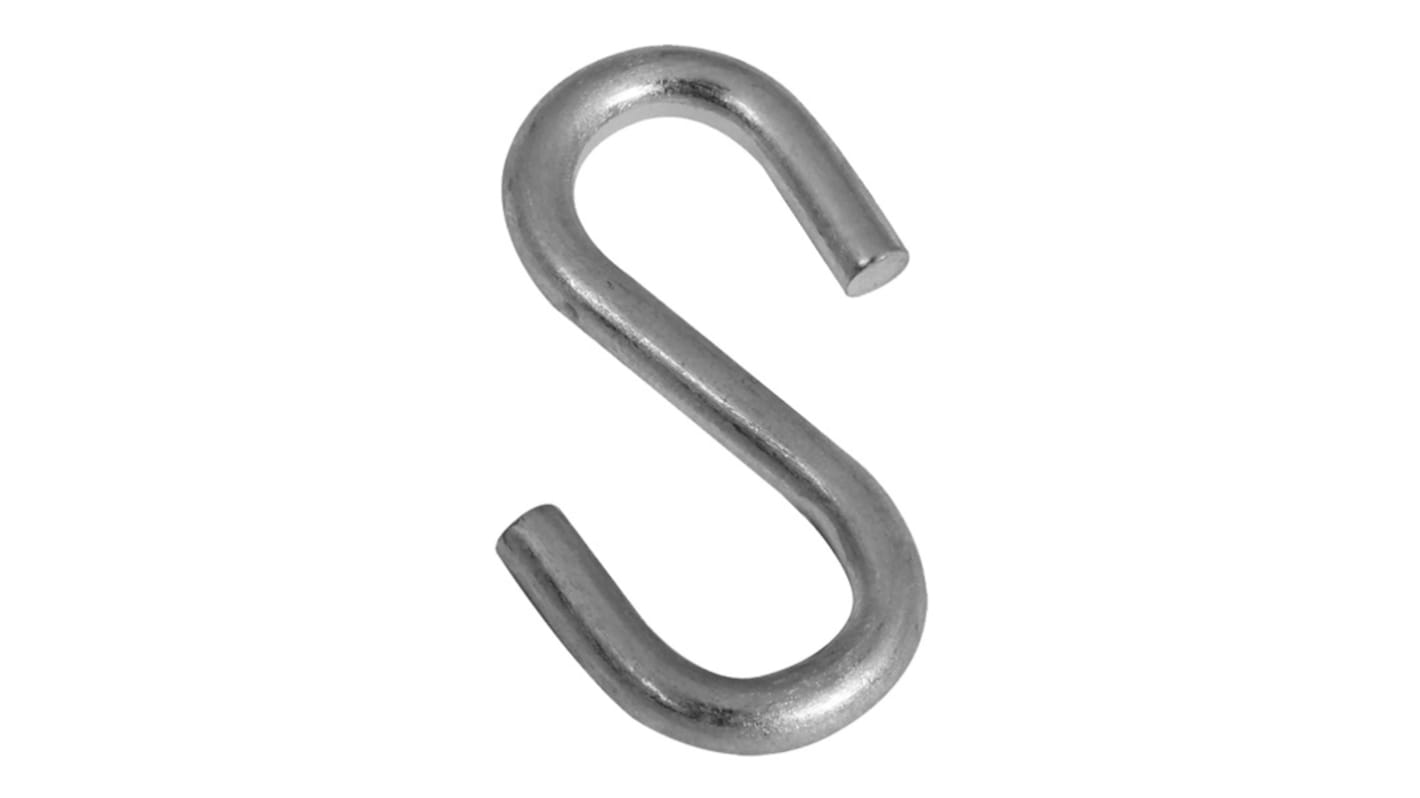 RS PRO Krog, Stål, L: 38mm, Overfladebehandling: Galvaniseret