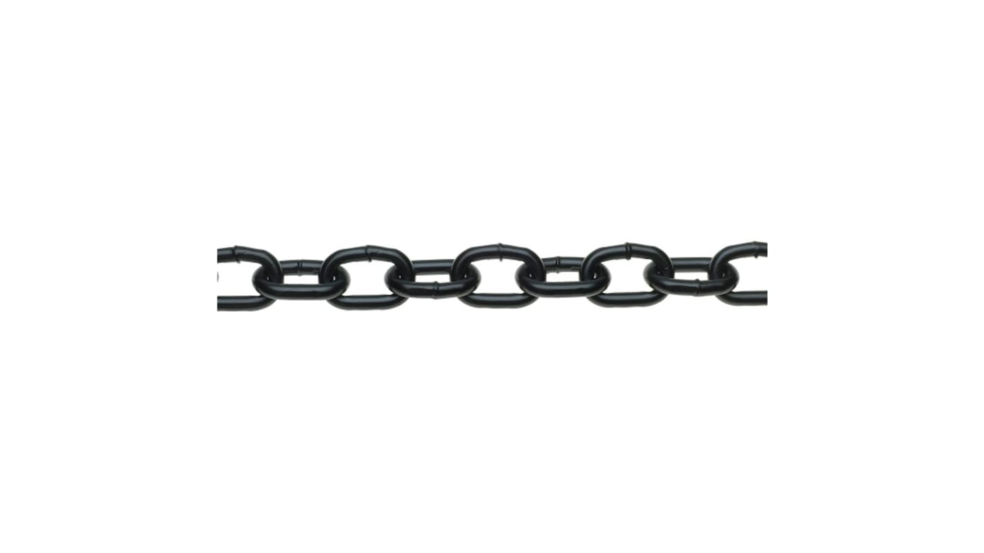 RS PRO Black Steel Chain Link, 10m Length