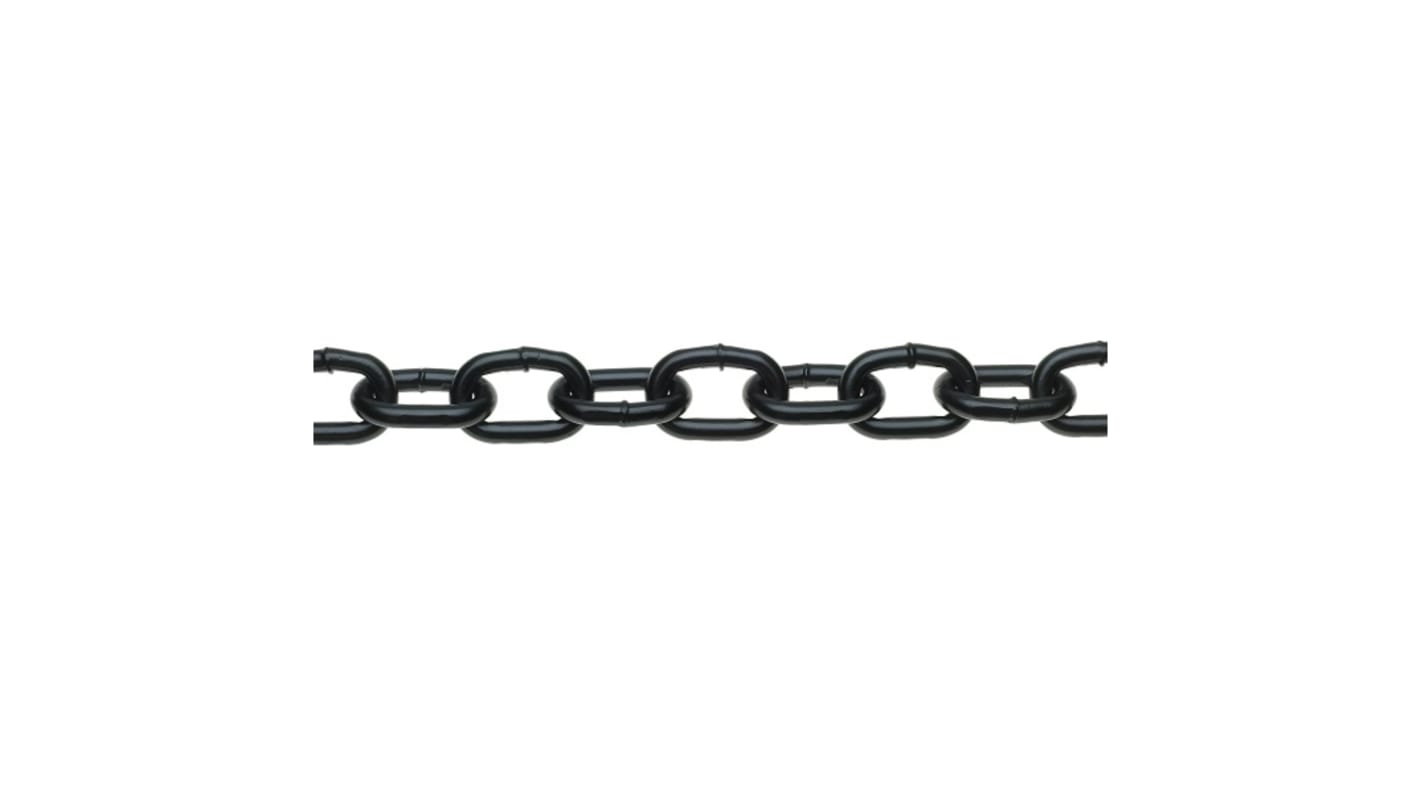 RS PRO Black Steel Chain Link, 10m Length