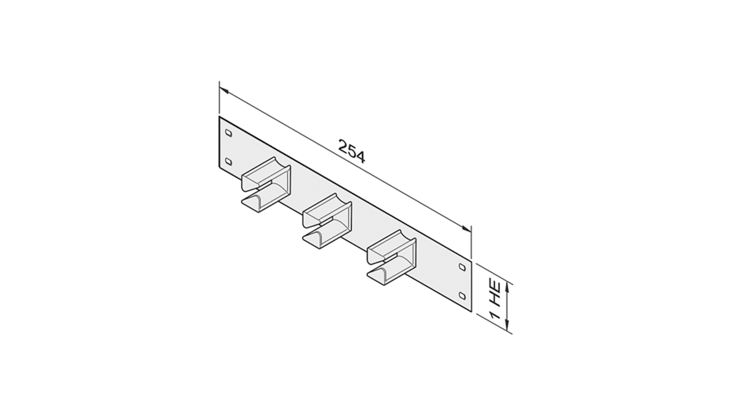 nVent SCHROFF Stahl Rack-Frontplatte