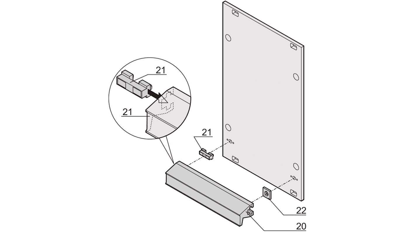 Uchwyt Uchwyt nVent SCHROFF Aluminium do: Panele przednie