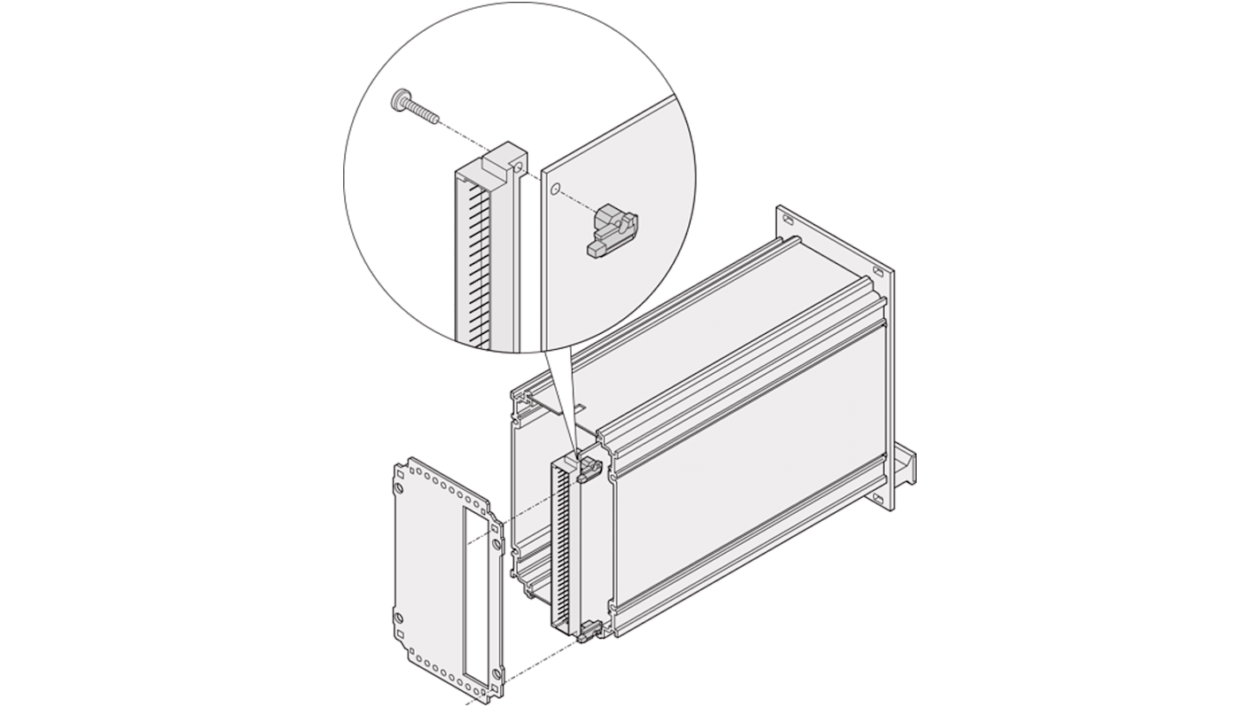 nVent SCHROFF Hardware Kit for Use with Schroff Frame Type Plug-In Units With Guide Rails, M2 Thread, 50 Piece(s)