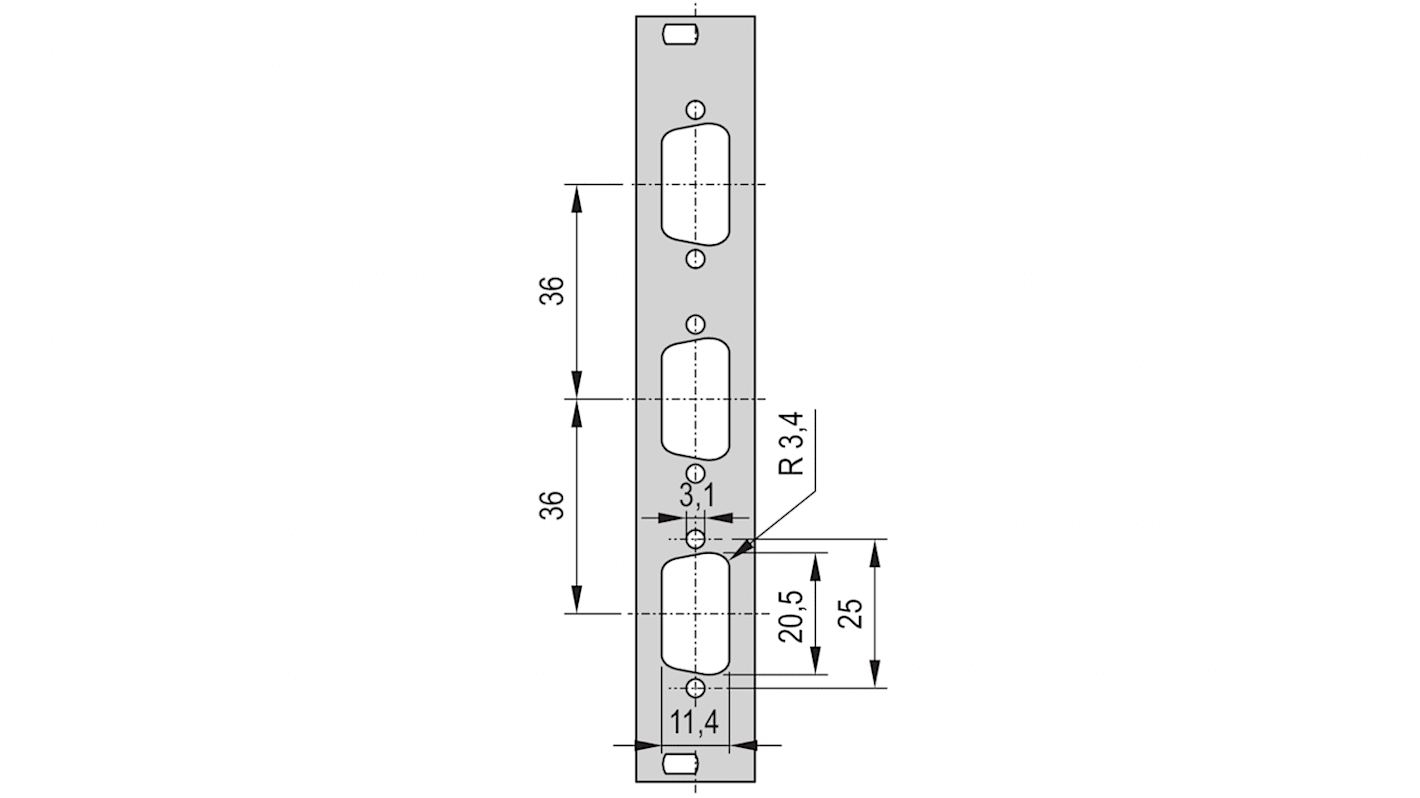 Pannello frontale nVent SCHROFF 3U 3