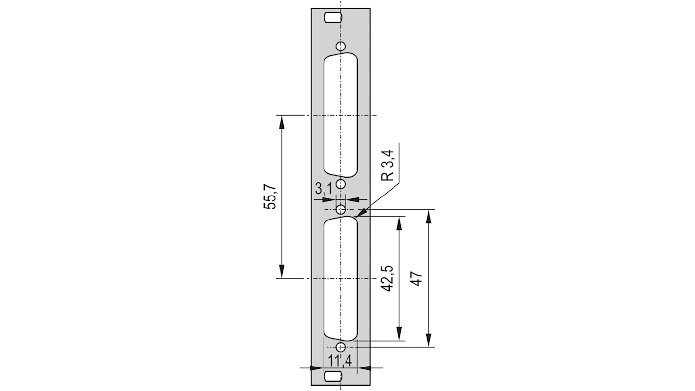 Pannello frontale nVent SCHROFF 3U 2