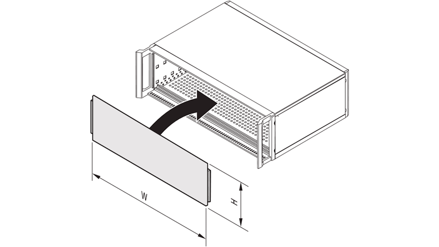 Pannello frontale nVent SCHROFF 3U