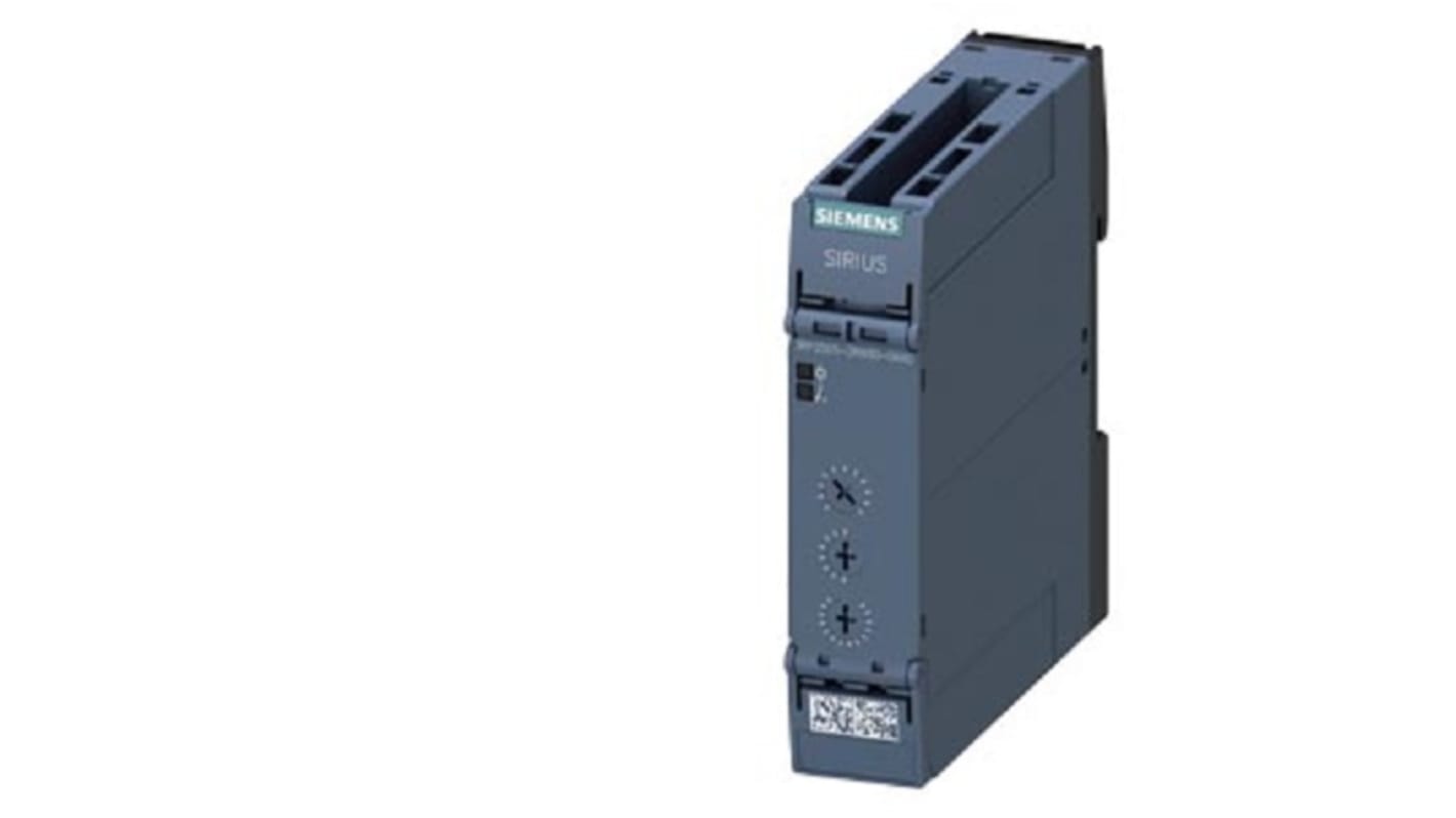 Siemens Snap On Timer Relay, 24 → 240V, 2-Contact, 0.05 → 100h, 10-Function, DPDT