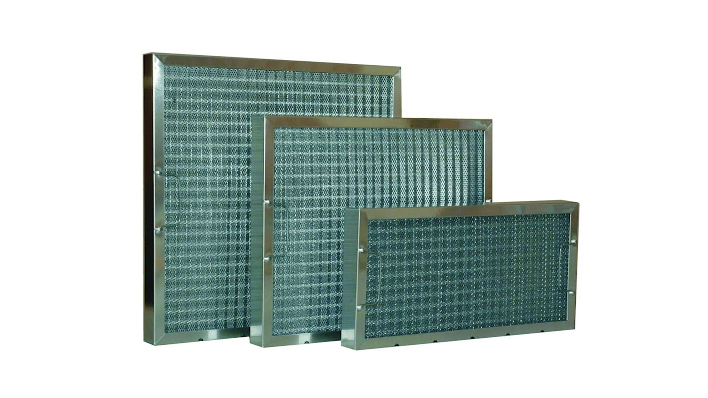 Filtro de panel RS PRO tipo Grasa de malla, dim. 394 x 495 x 20mm