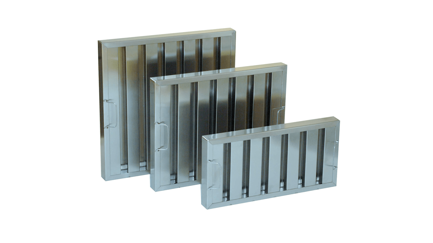 Filtro de panel RS PRO tipo Grasa de deflector, dim. 394 x 495 x 45mm