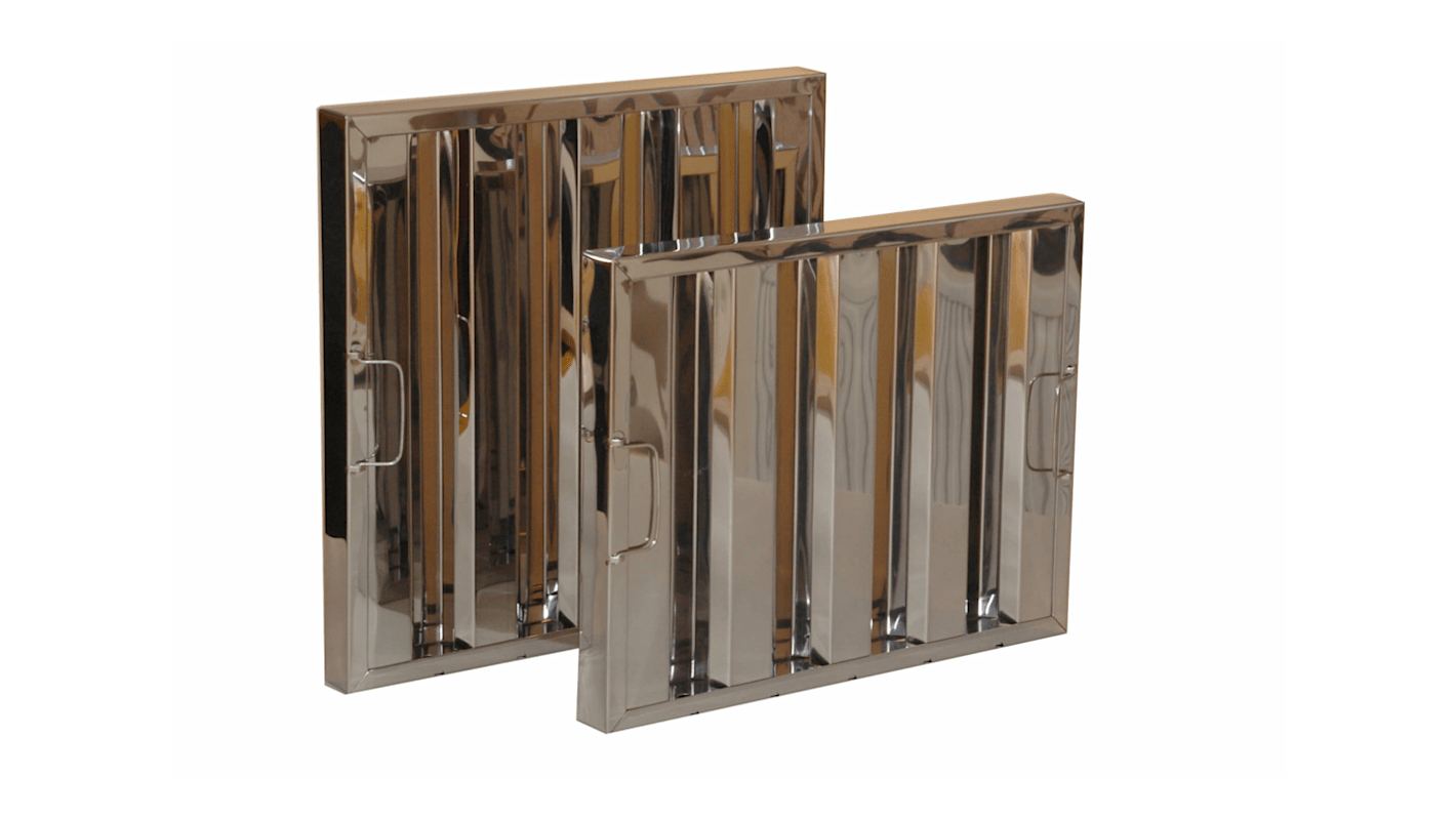 Filtro de panel RS PRO tipo Grasa de deflector, dim. 495 x 495 x 45mm