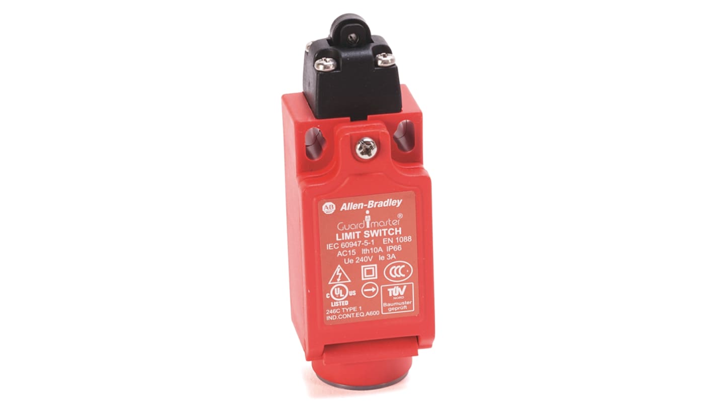 Interruttore di fine corsa di sicurezza Rockwell Automation, Tasto a rotella, 1NC/1NA, 600V, 6A, IP66