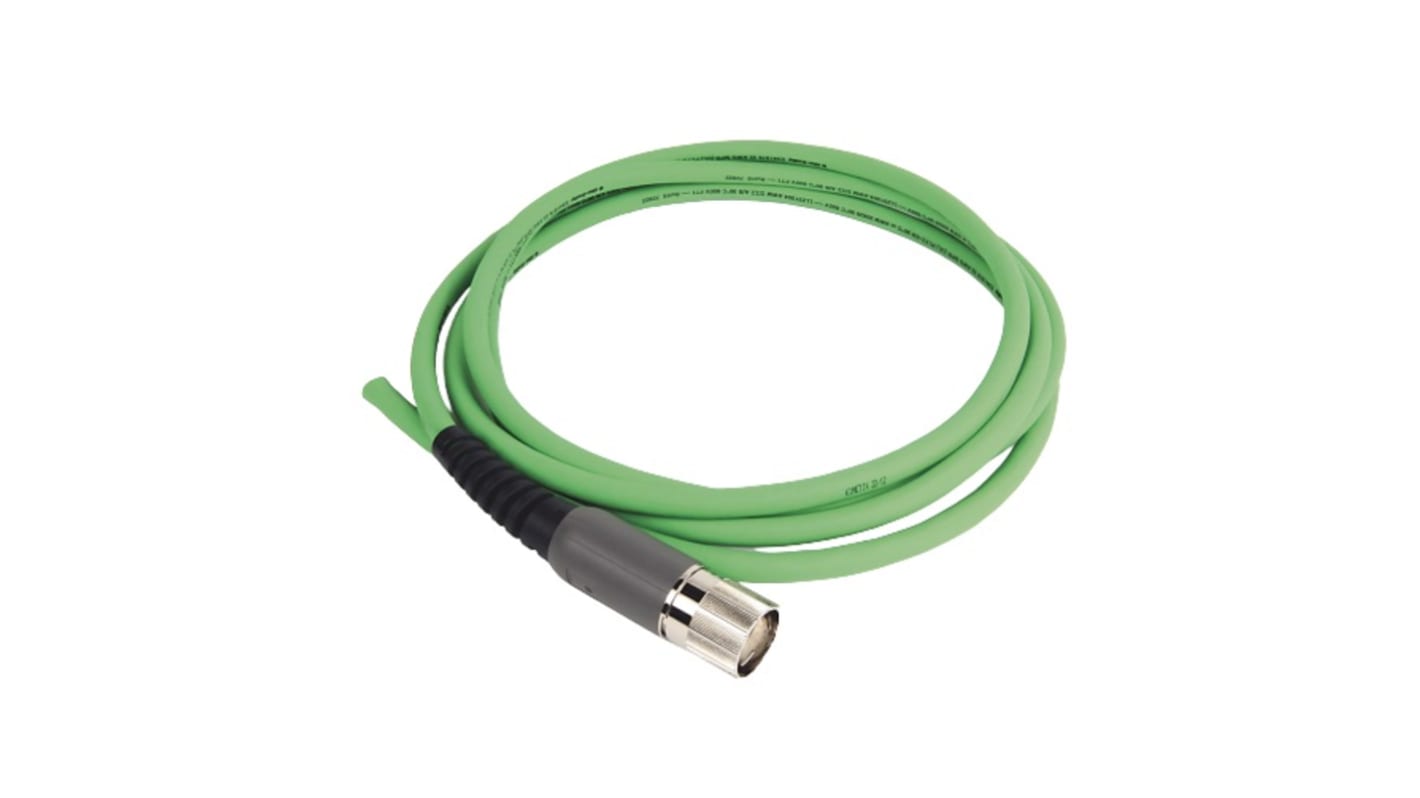 Cable de alimentación Potencia Rockwell Automation, long. 3m, 60 V, funda de PVC, Verde