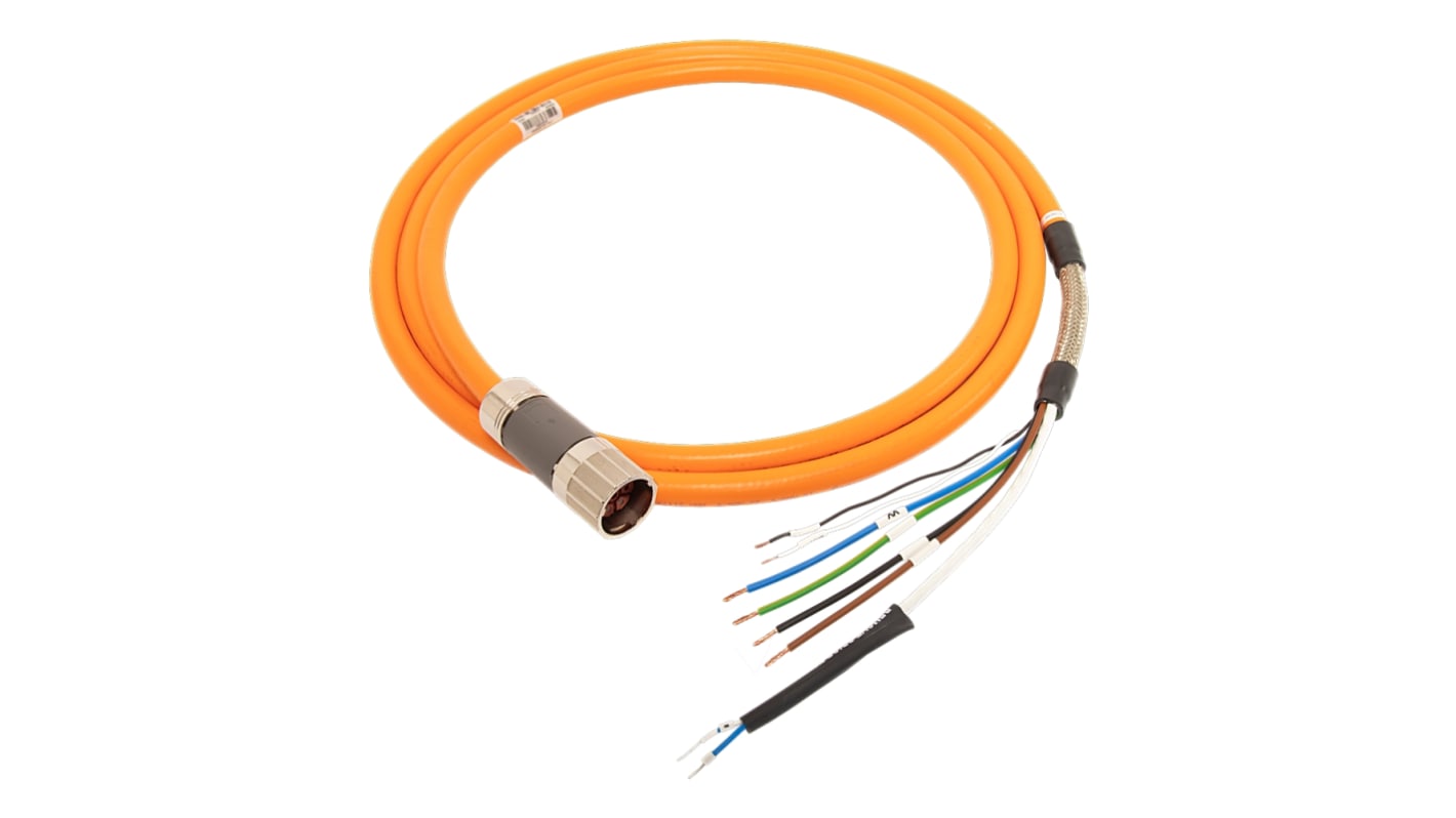 Rockwell Automation Power Cable, 10m, Orange Polyurethane PUR Sheath, Power, 60 V