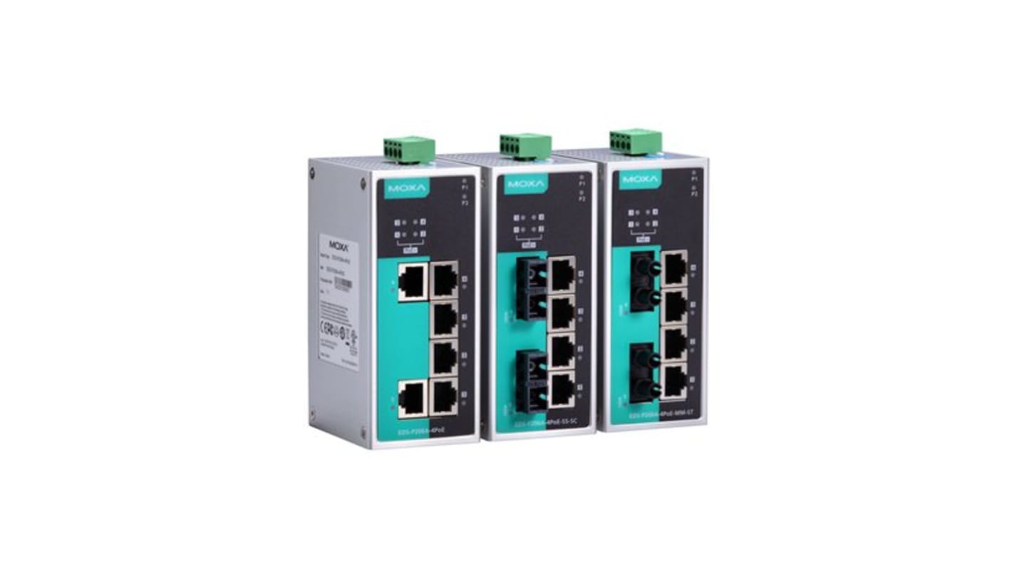 MOXA Nem felügyelt Ethernet Switch 1 db RJ45 port, 100Mbit/s