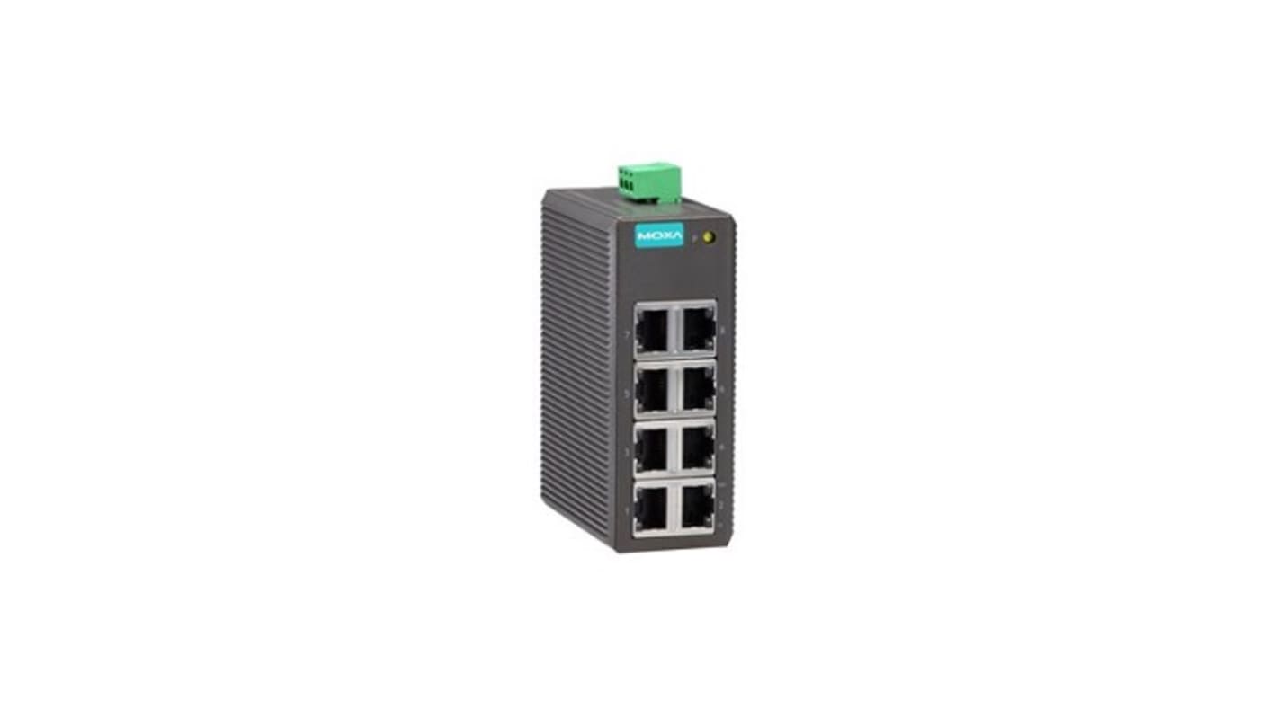 Switch Ethernet MOXA Montaje en carril DIN , 8 puertos