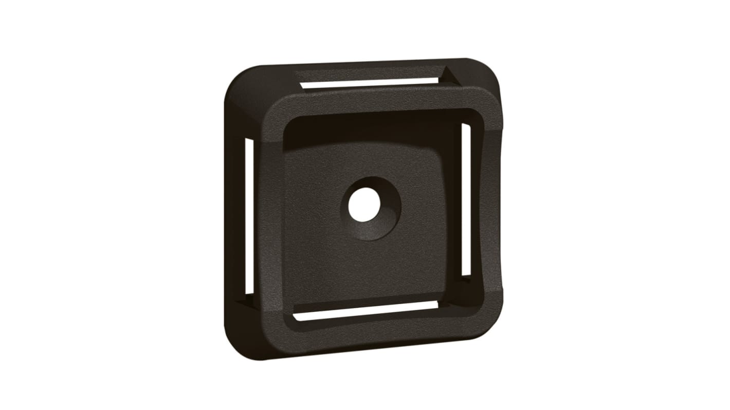 Legrand Kabelbinder selbstklebend Schwarz 38mm x 38 mm, für 4.5mm → 20mm Kabelbinder